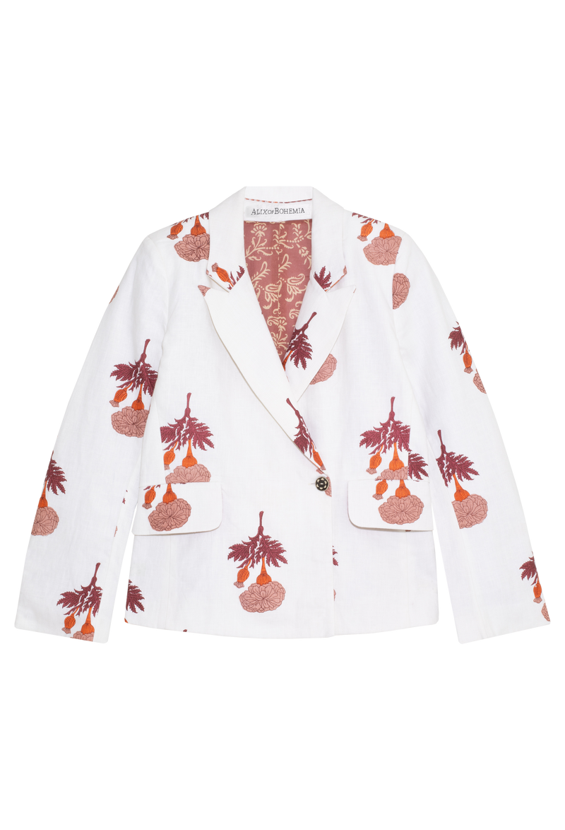 Dree Tea Rose Linen Blazer