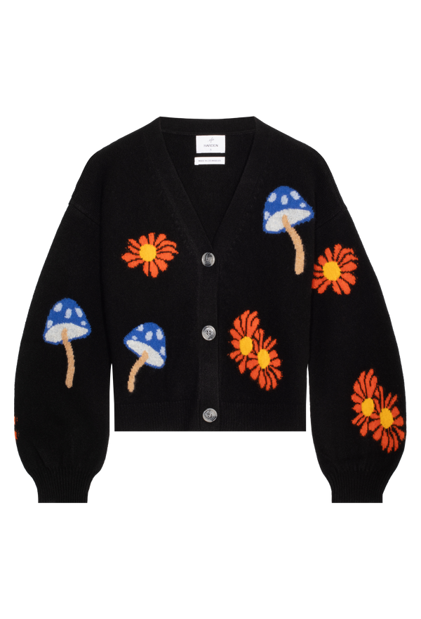 Shrooming Daisy Cropped Cardigan