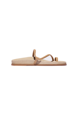 Bari Slide Sandal in Tan Nappa Suede