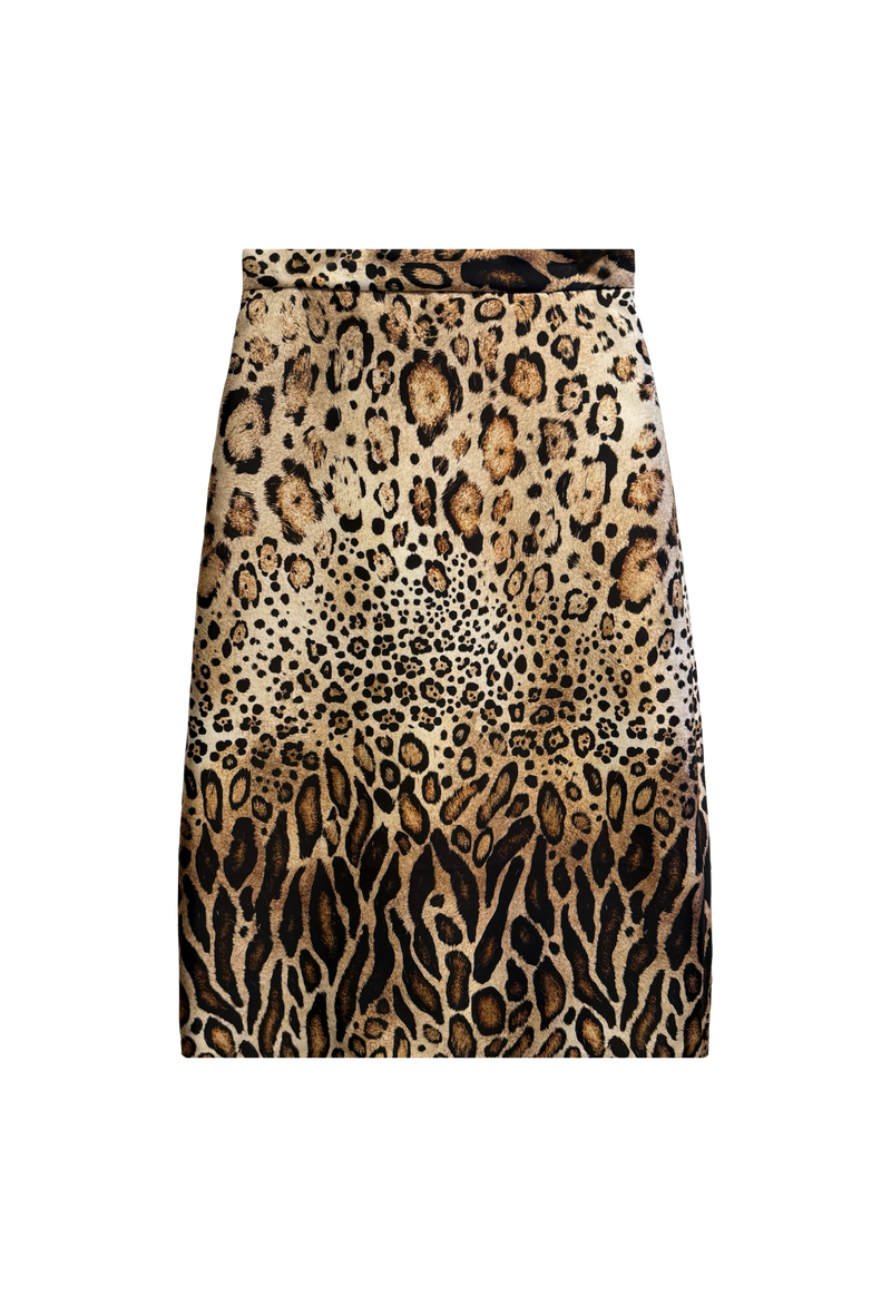 A-Line Animal Print Skirt