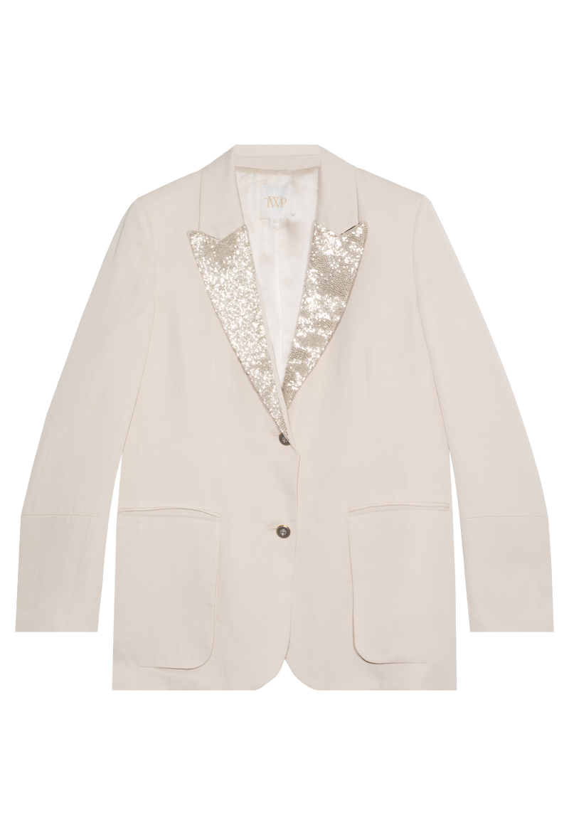 Sweet Pea Blazer w/ Beaded Label