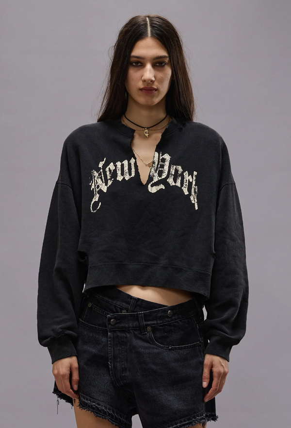 New York Cropped Crewneck