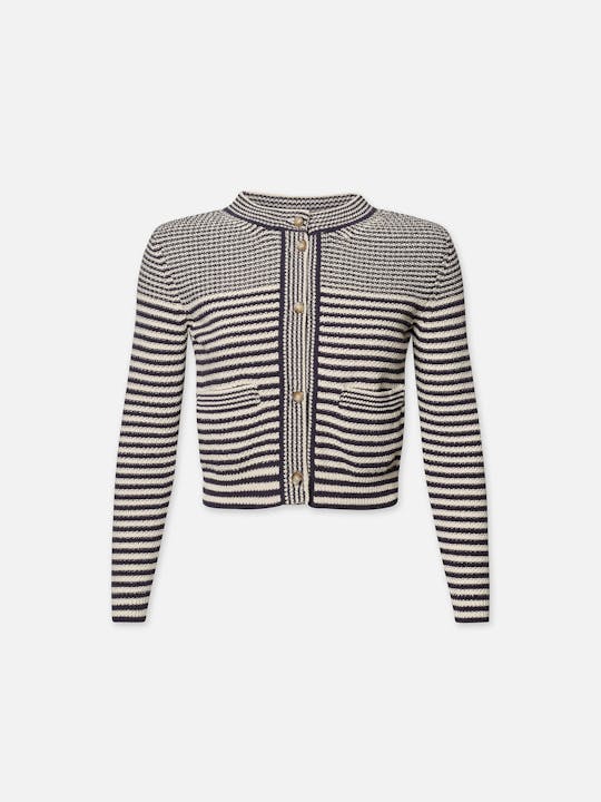 Compact Stripe Cardigan