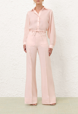 Crush Linen Flare Pant