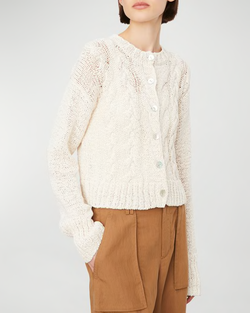 Cable Front Cardigan
