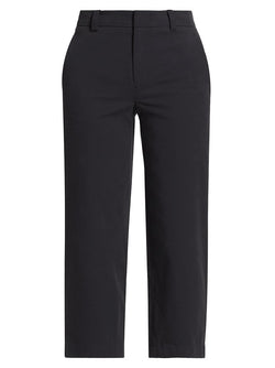 Mid Rise Washed Cotton Crop Pant