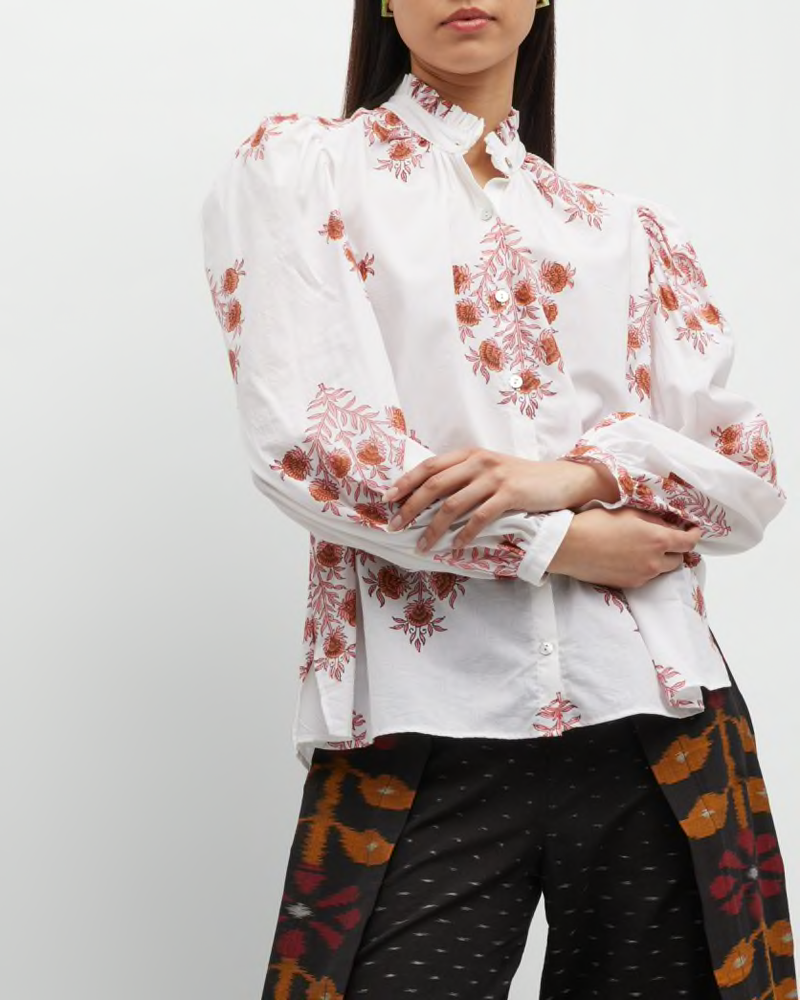 Annabel Pink Dahlia Blouse