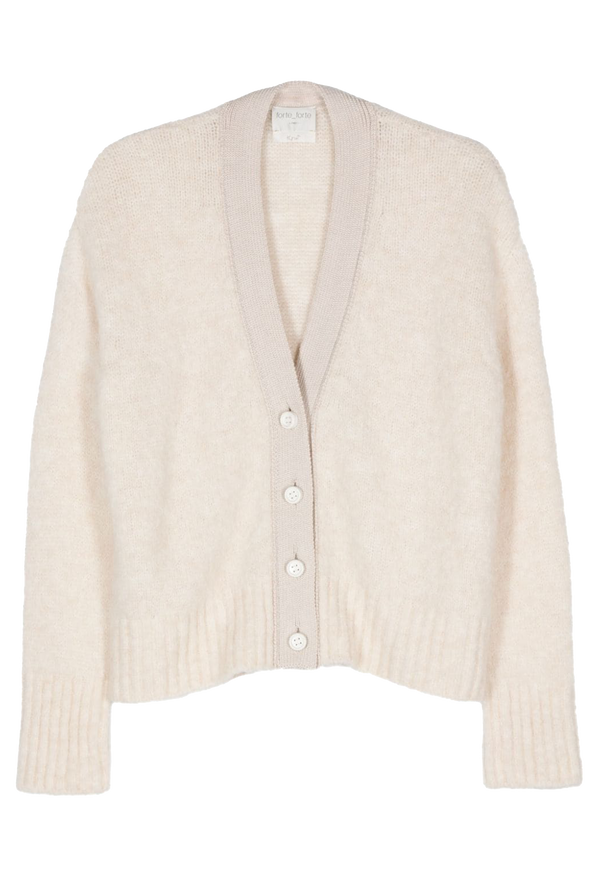 Brushed Wool Mohair Cardigan