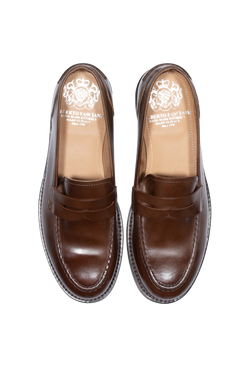 Batik Brown Leather Loafers