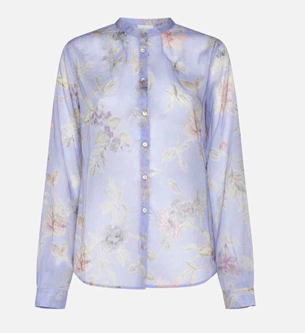 Kiss From A Rose Print Grandfather Shirt