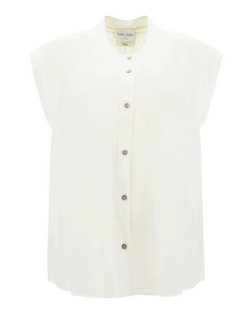 Cotton Poplin Sleeveless Shirt