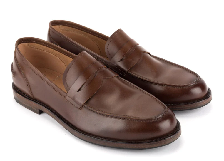 Batik Brown Leather Loafers
