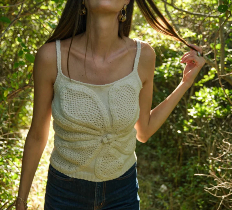 Crochet Flower Tank